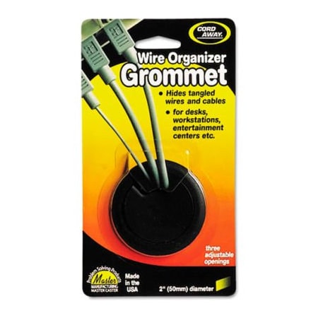 Master Mfg Master  CordAway  00 Adjustable Grommet, 2" Diameter, Black, Pack of 1 201